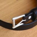 HaT限定The superior labor別注hand dye narrow belt BLK