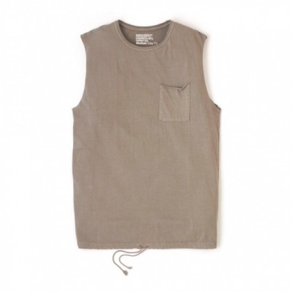 Overdyed Vintage Easy Fit Sleeveless Pocket Tee