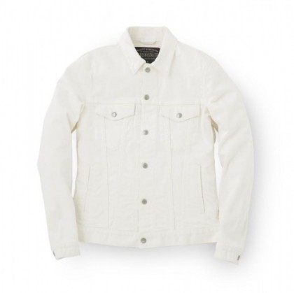 sandinista - B.C. Stretch Denim Jacket White