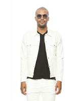sandinista - B.C. Stretch Denim Jacket White