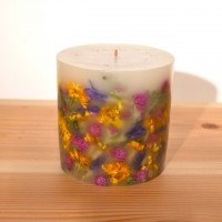 GREEN CANDLE ( L ) - センニチコウ.リンドウ.マリーローズ