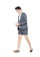 Sandinista - Linen Very Short Pants-Indigo