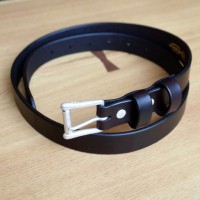 HaT限定The superior labor別注hand dye narrow belt BLK
