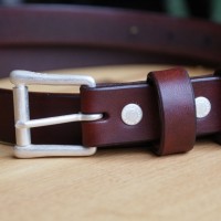 HaT限定The superior labor別注hand dye narrow belt BRW