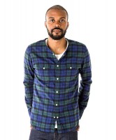 Sandinista サンディニスタ- Collarless Western Check Shirt