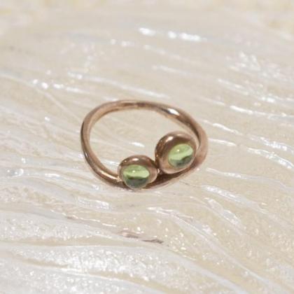Monica Castiglioni / 2ストーンリング / ペリドット