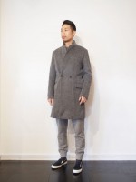 Sandinista サンディニスタ-Shaggy Alpaca Wool W-Coat GREY